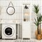 Freestanding Storage Cabinet With 3-Tier Shelf and Door for Bathroom-White